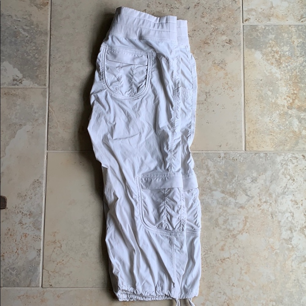 White Yoga Camp Lululemon crops